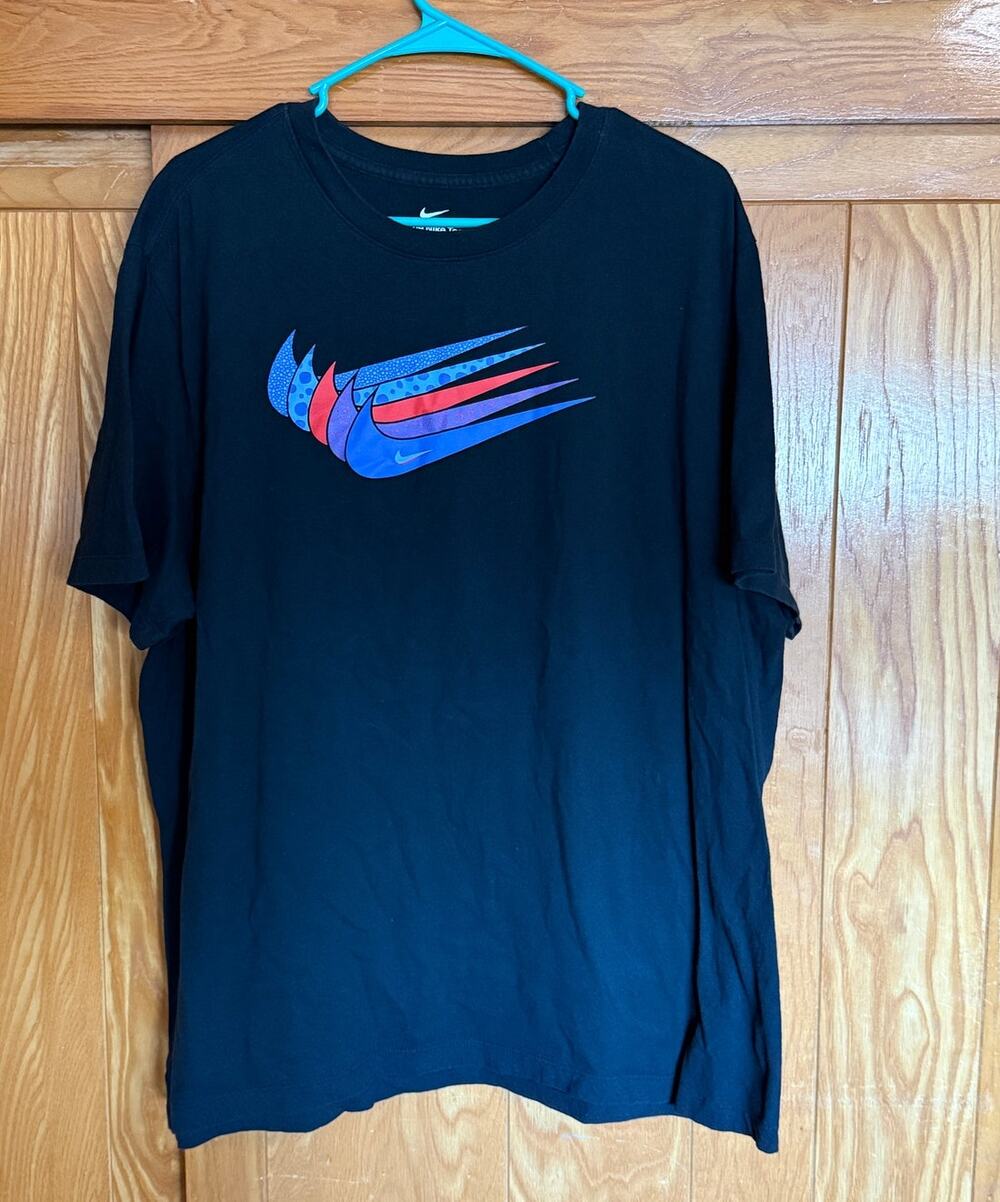 Men's Nike Multi-Swoosh Graphic Tee Black XXL